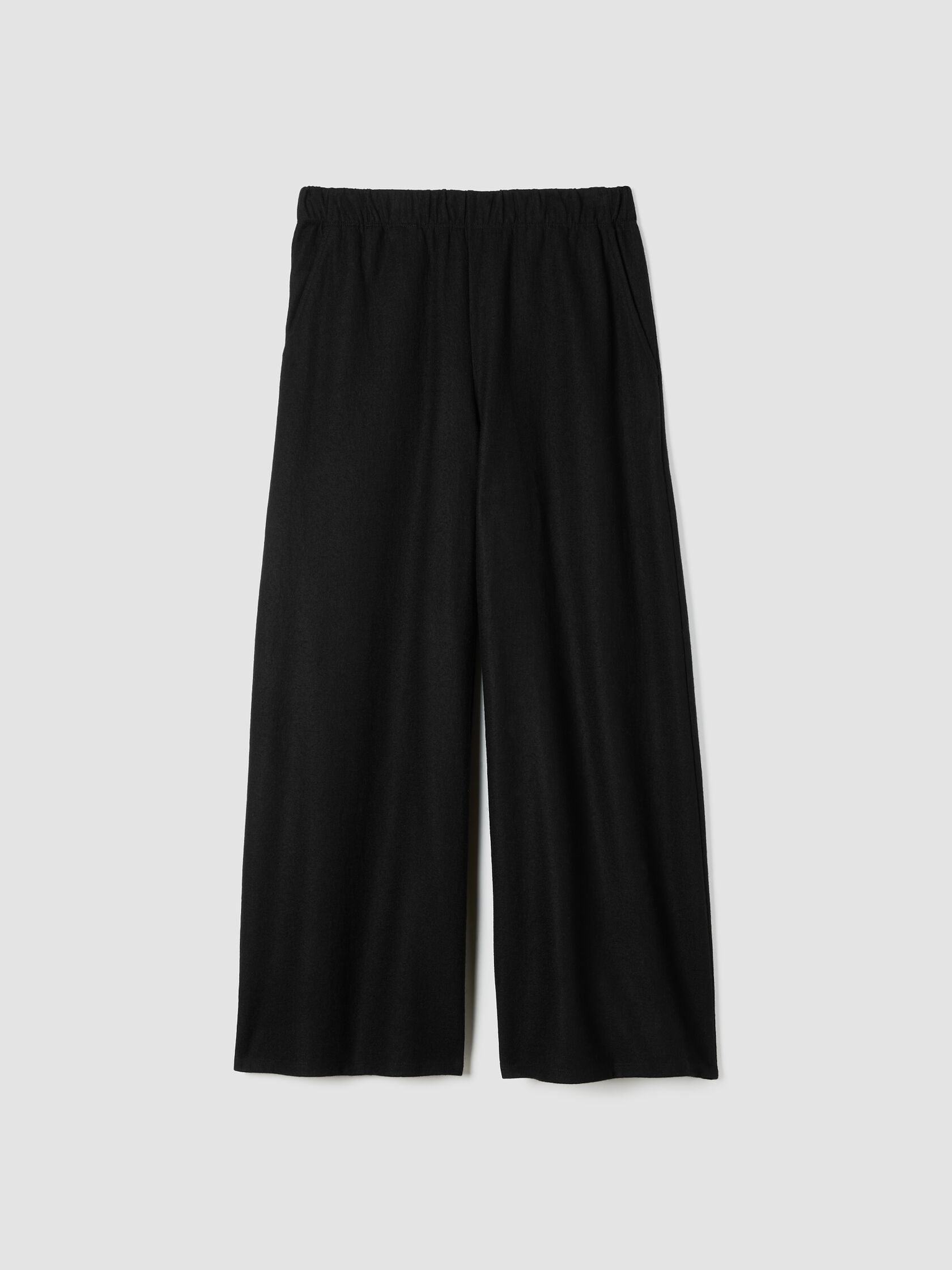 Felted Wool Jersey Wide-Leg Pant in Regenerative Wool