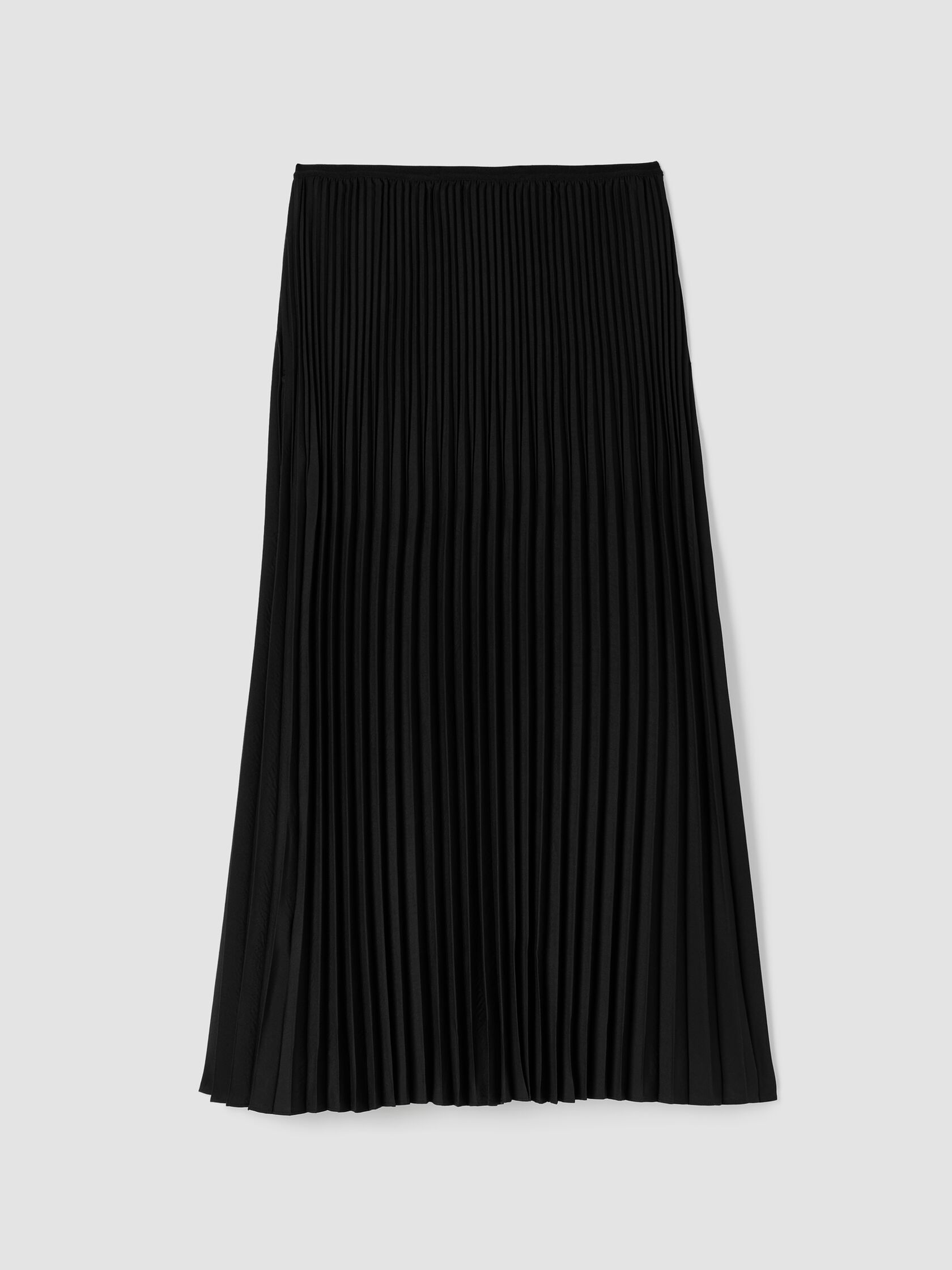 Woven Wool Silk A-Line Skirt