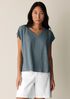 Organic Linen Jersey V-Neck Tee