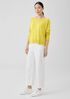 Organic Linen Cotton Raglan-Sleeve Top
