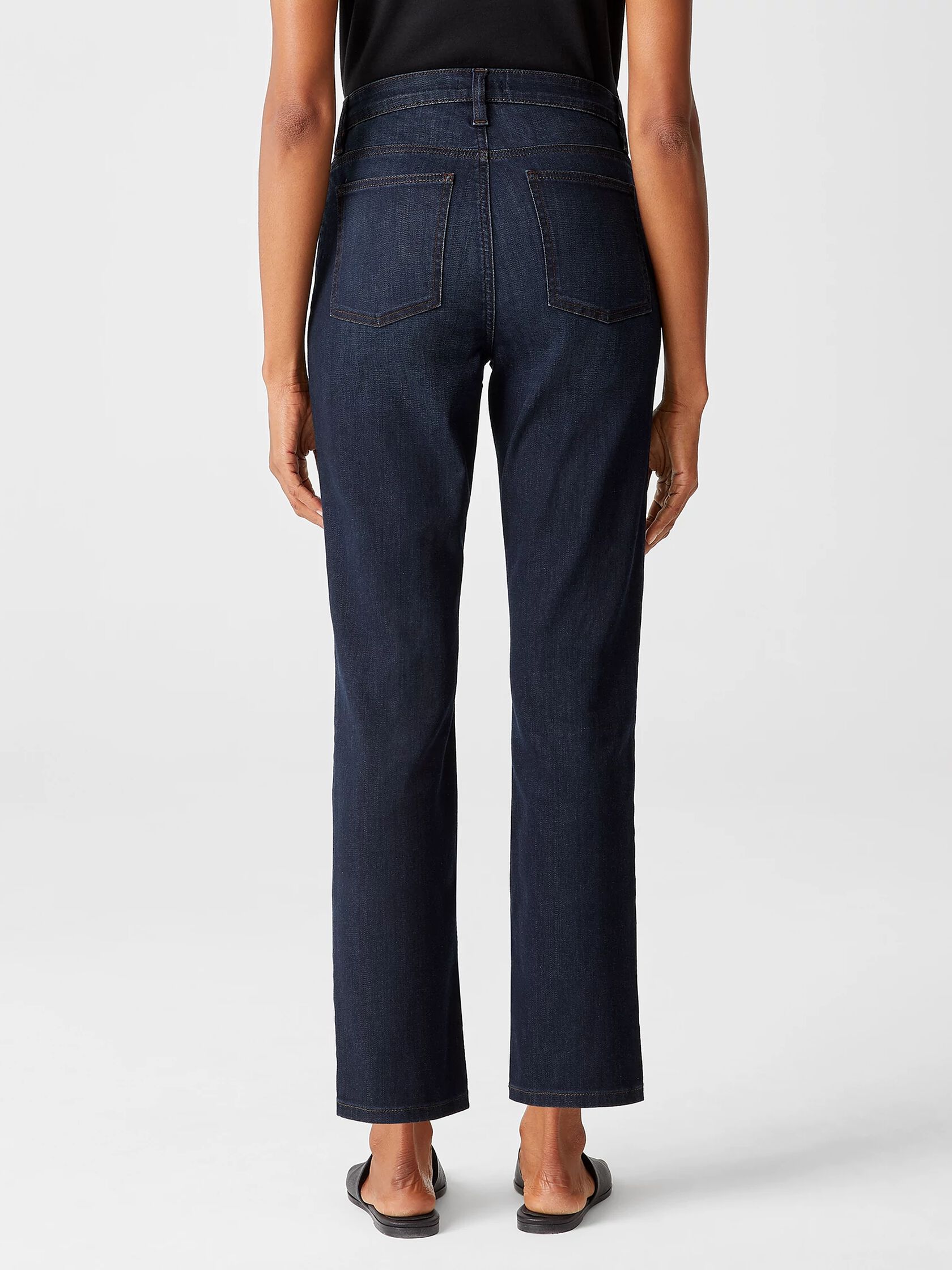 Organic Cotton Stretch Straight Ankle Jean