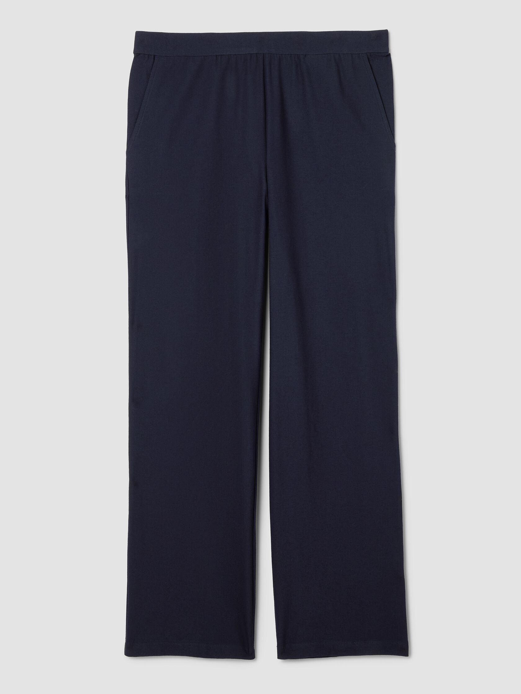 Washable Stretch Crepe Straight Pant