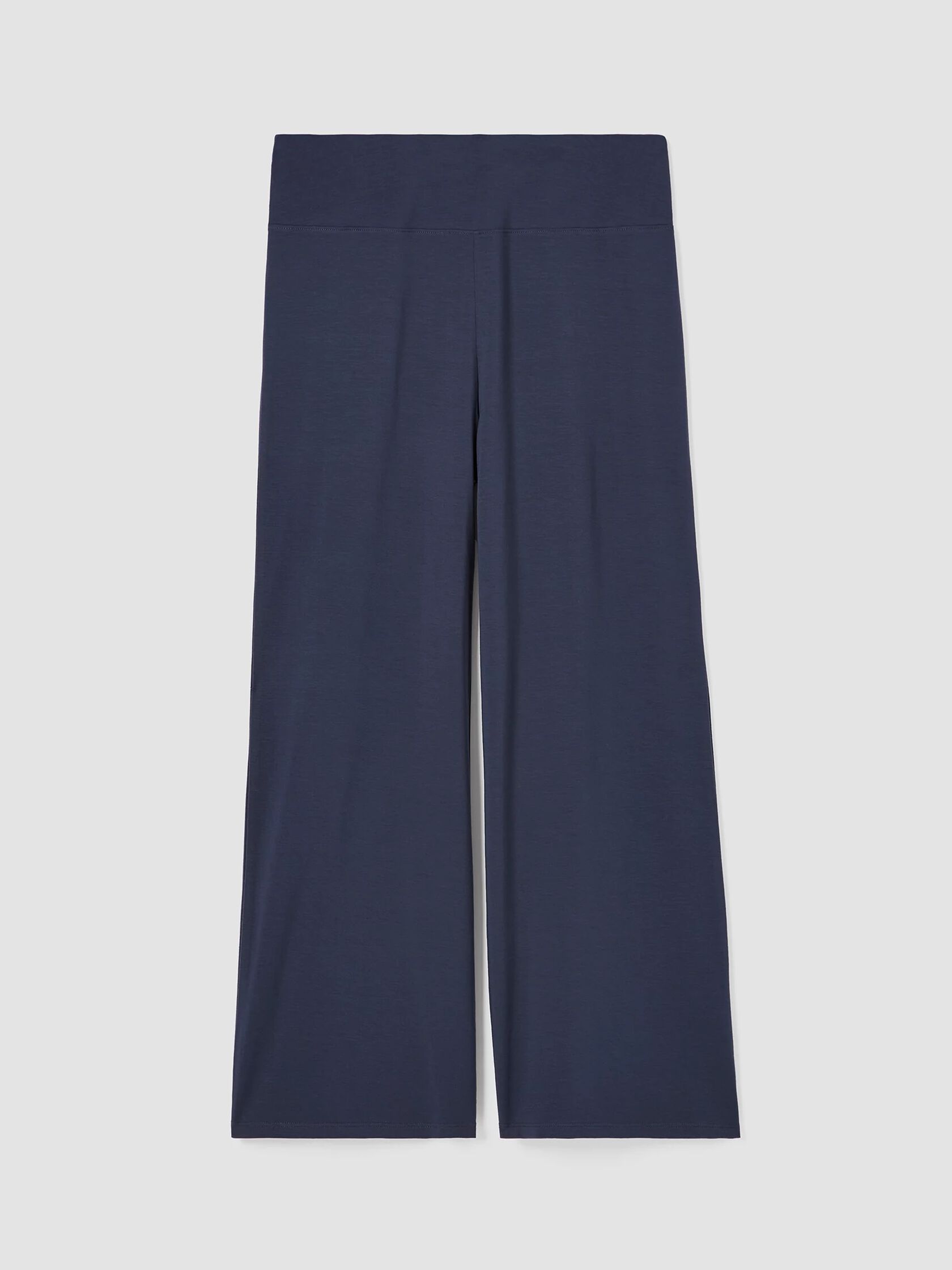 Stretch Jersey Knit Wide-Leg Pant