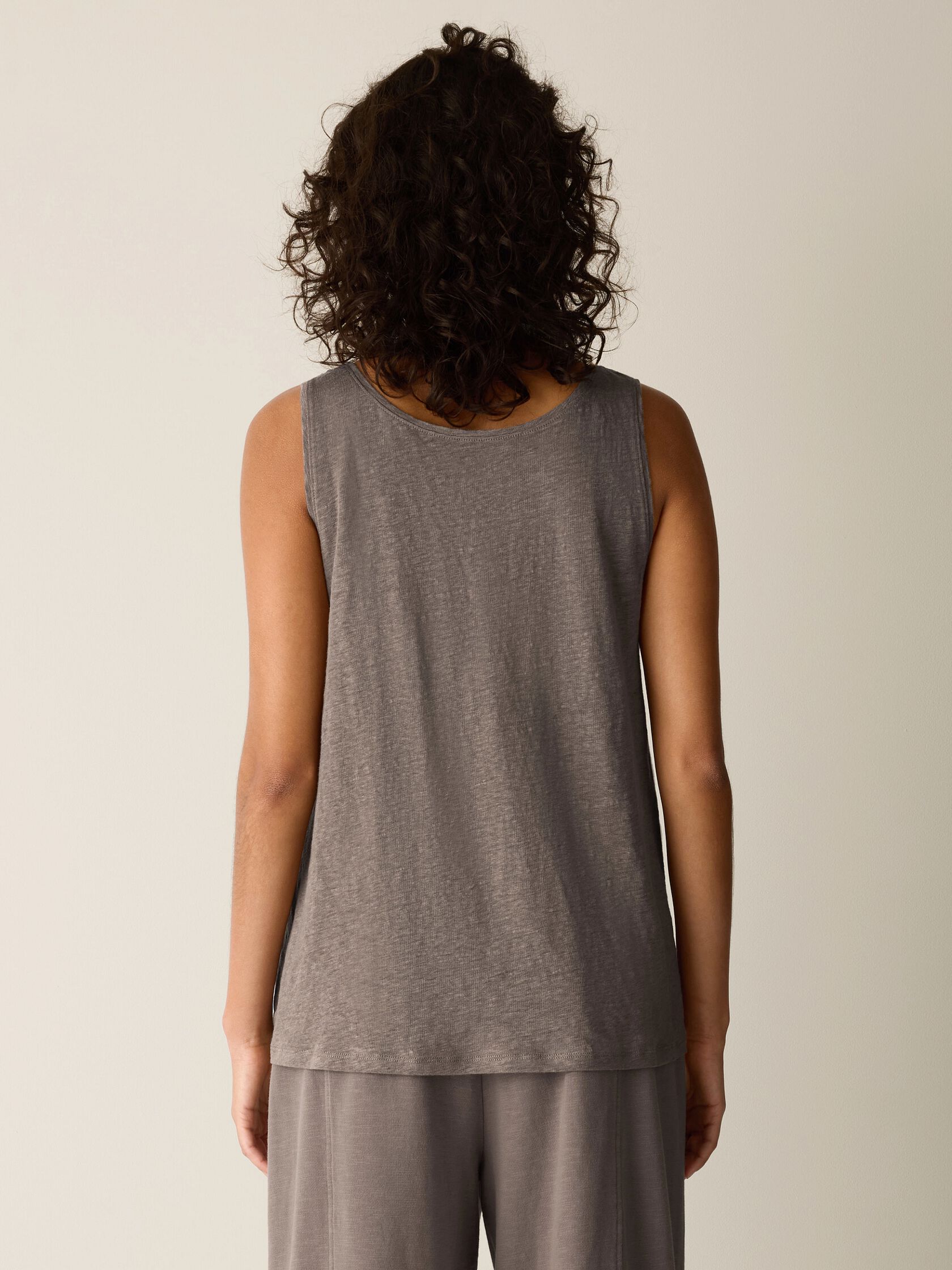 Organic Linen Jersey Scoop Neck Tank