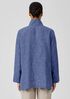 Washed Organic Linen Delave Stand Collar Jacket