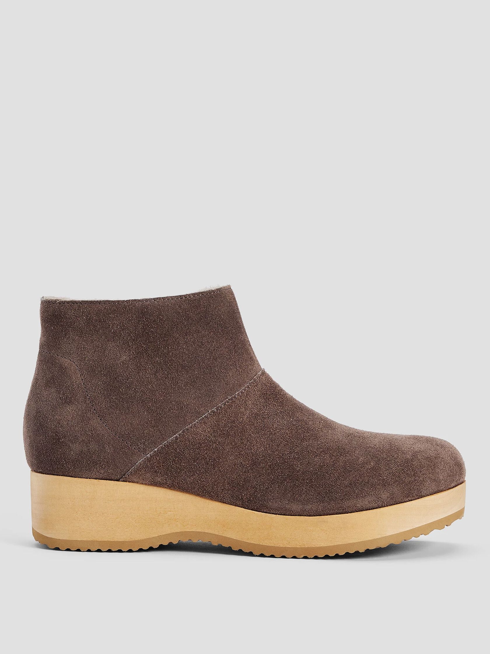 Warm Suede Clog Bootie