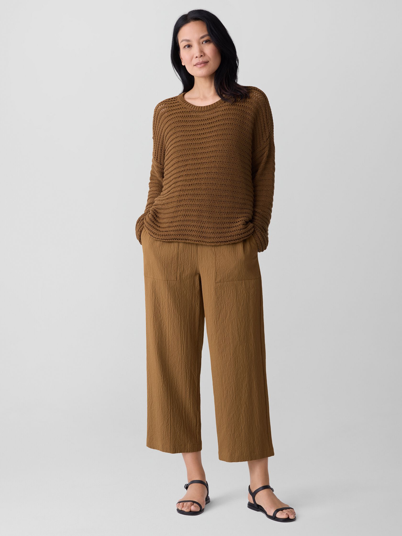 Peruvian Organic Cotton Cord Crew Neck Top