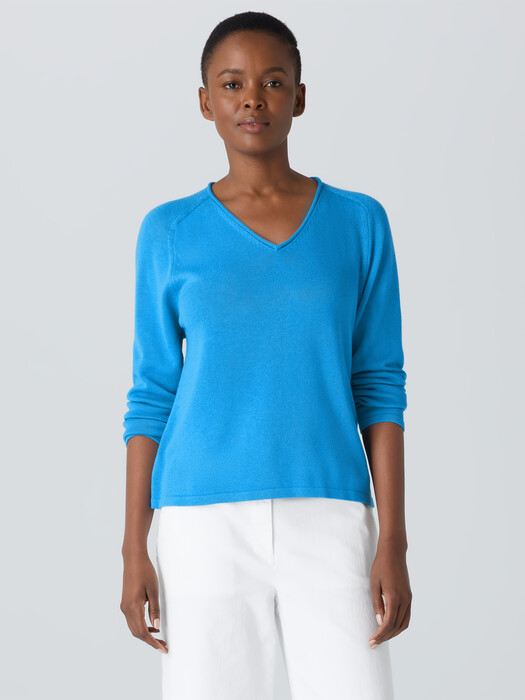 Peruvian Cotton Blend V-Neck Top