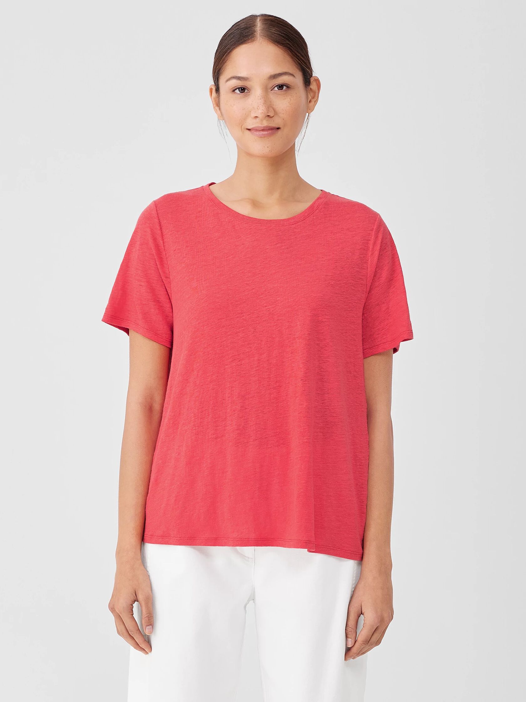 Organic Linen Jersey Crew Neck Tee