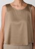 Stretch Silk Charmeuse Ballet Neck Tank