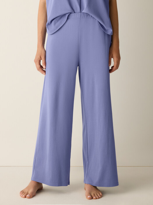 Organic Cotton Interlock Wide-Leg Sleep Pant