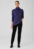 Cotton and Recycled Cashmere Turtleneck Long Top