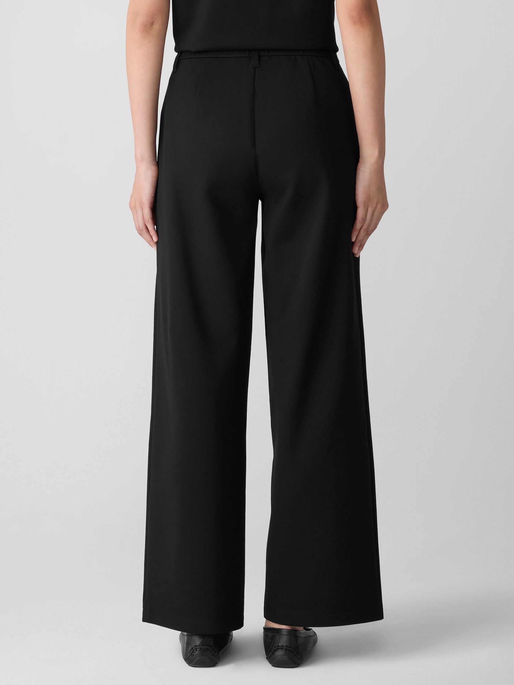 Washable Flex Ponte Wide Trouser Pant