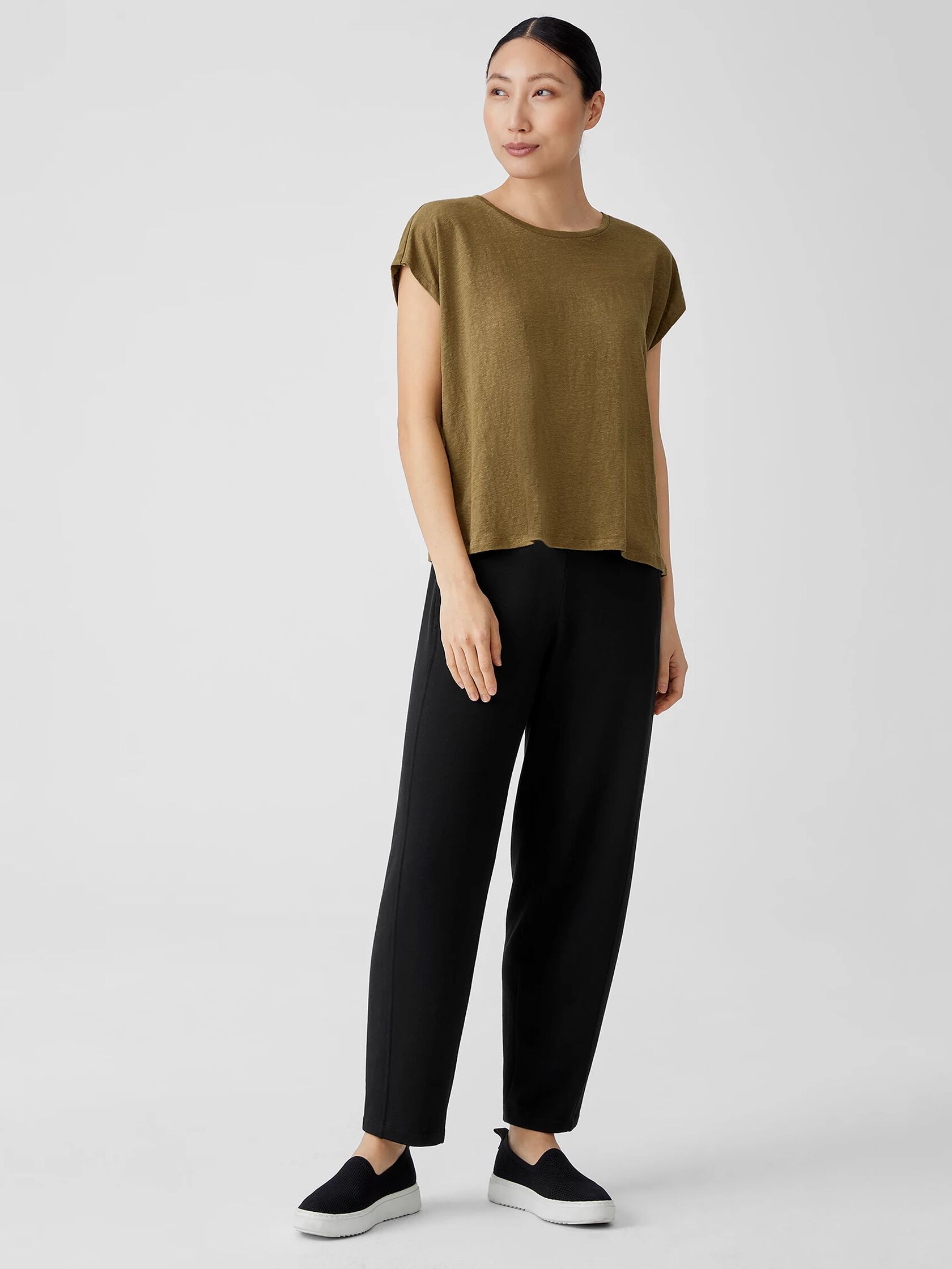 Organic Linen Jersey Square Top