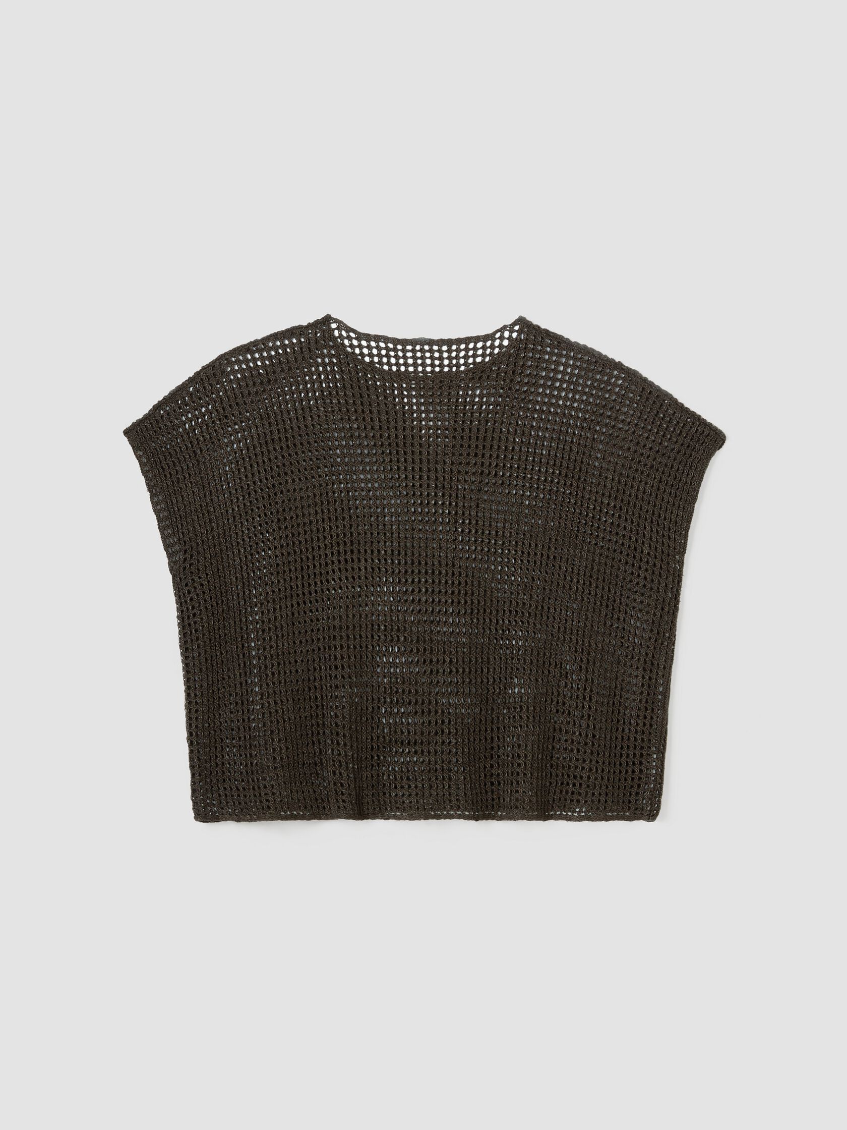 Organic Linen Délavé Bateau Neck Top
