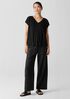 Organic Linen Jersey V-Neck Tee