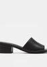 Tea Leather Slide Sandal