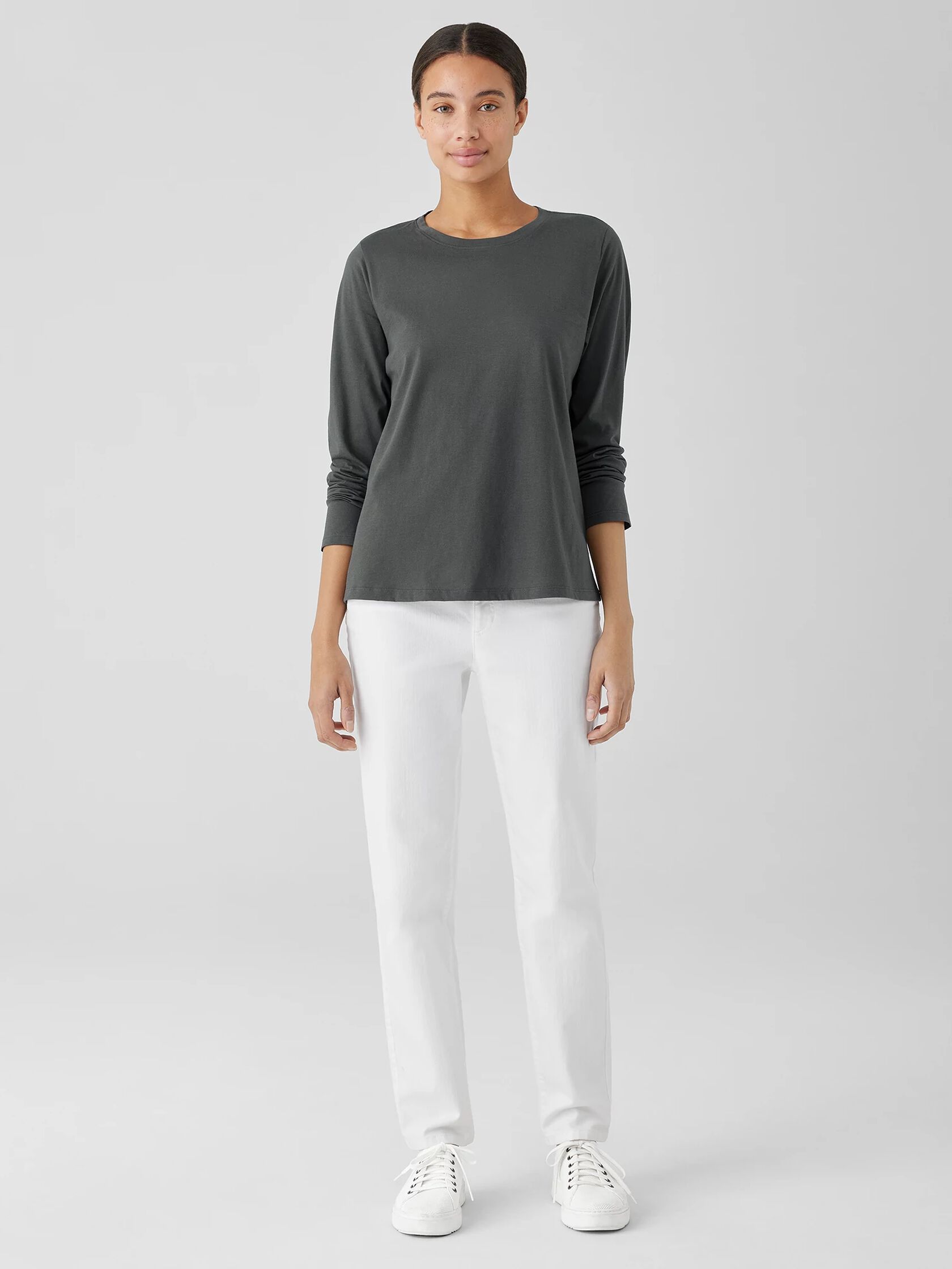 Organic Pima Cotton Jersey Long-Sleeve Tee