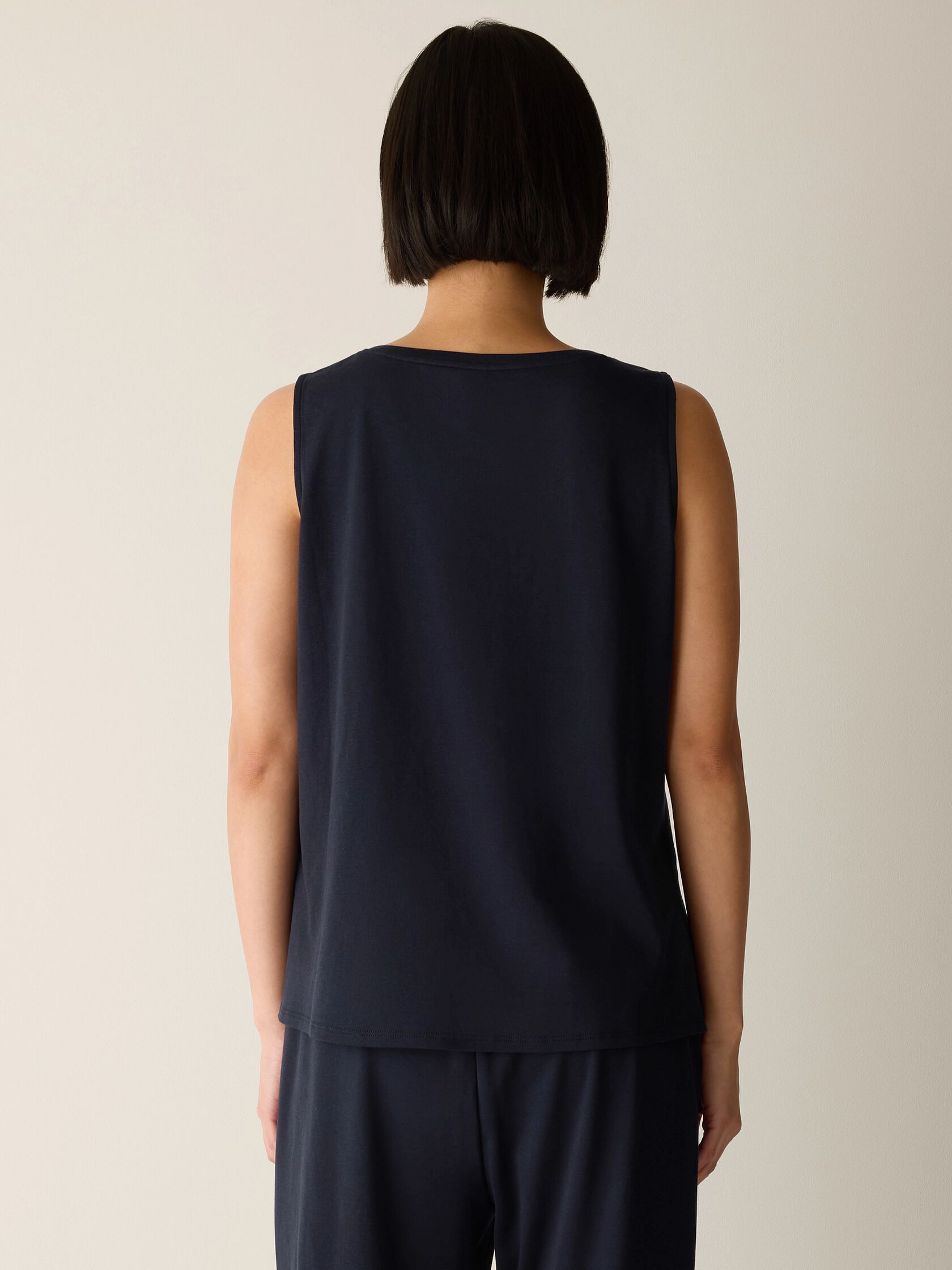 Organic Cotton Interlock Henley Sleep Tank