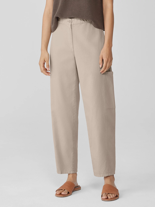 Cotton Hemp Stretch Lantern Pant