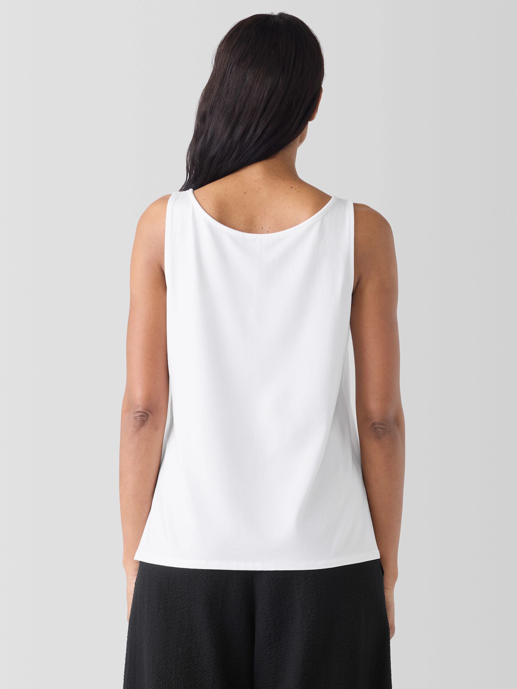 Stretch Jersey Knit Scoop Neck Tank