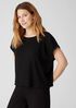 Ribbed Organic Cotton Blend Square Top