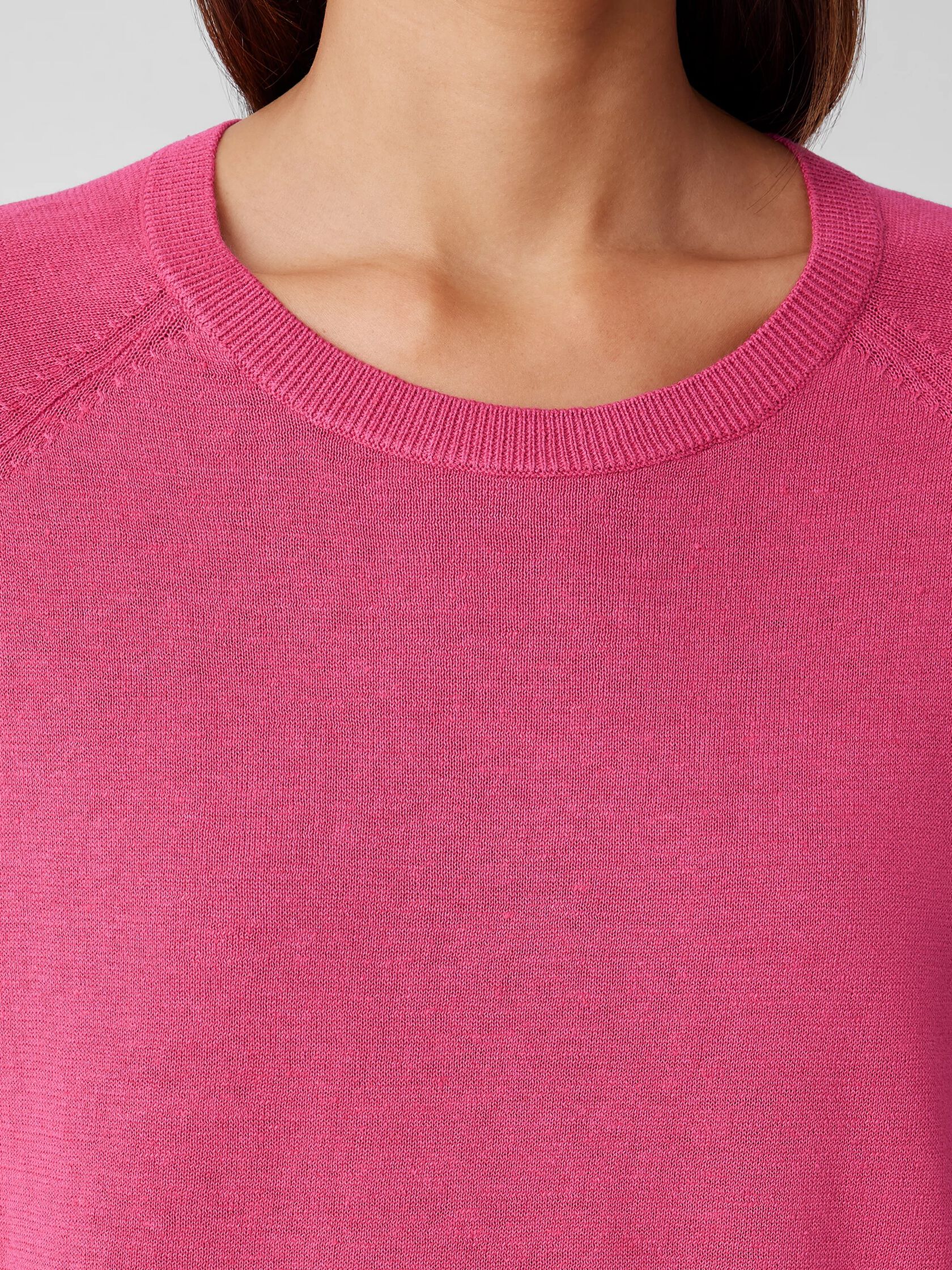 Organic Linen Cotton Raglan-Sleeve Top