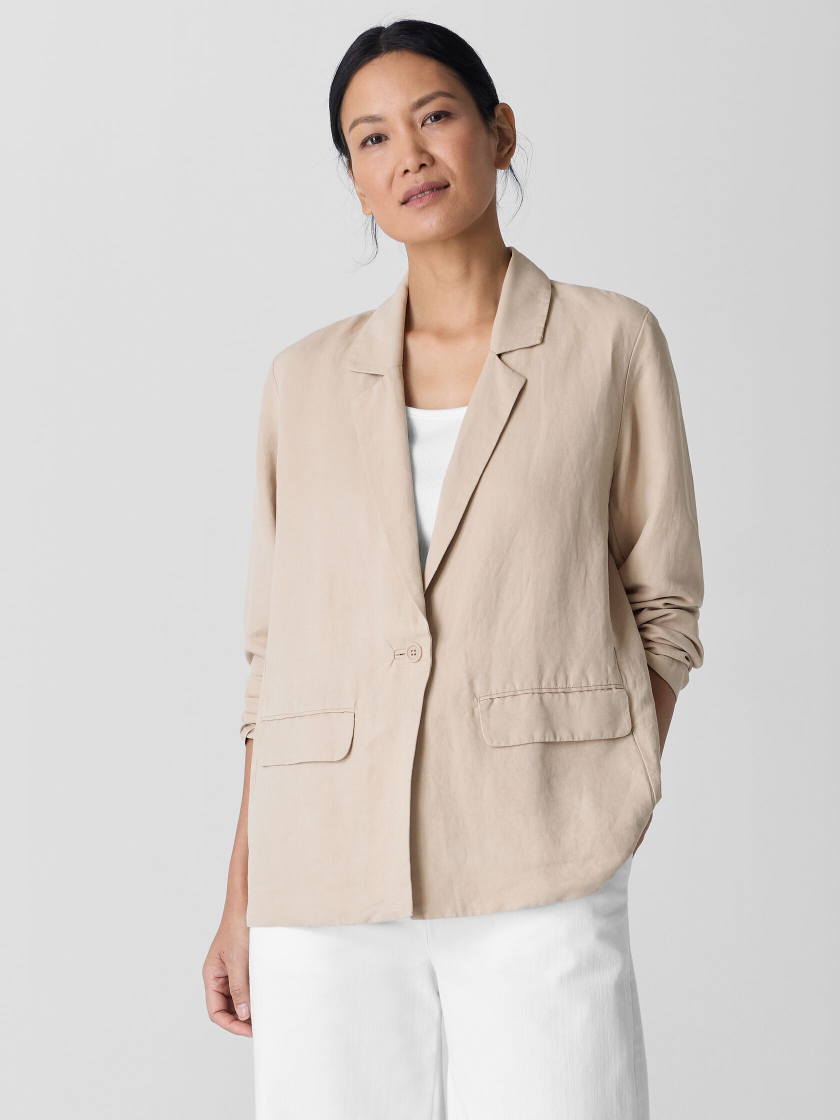 Linen Silk Twill Blazer