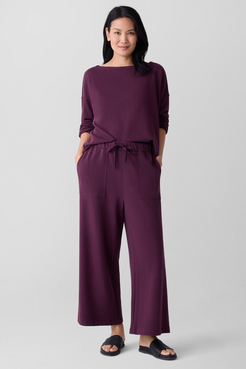 Lightweight Organic Cotton Terry Wide-Leg Pant Lightweight Organic Cotton Terry Wide-Leg Pant