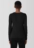 Ribbed Pima Cotton Blend Scoop Neck Top