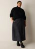 M&eacute;lange Felted Wool Jersey Lantern Skirt in&nbsp;Regenerative Wool