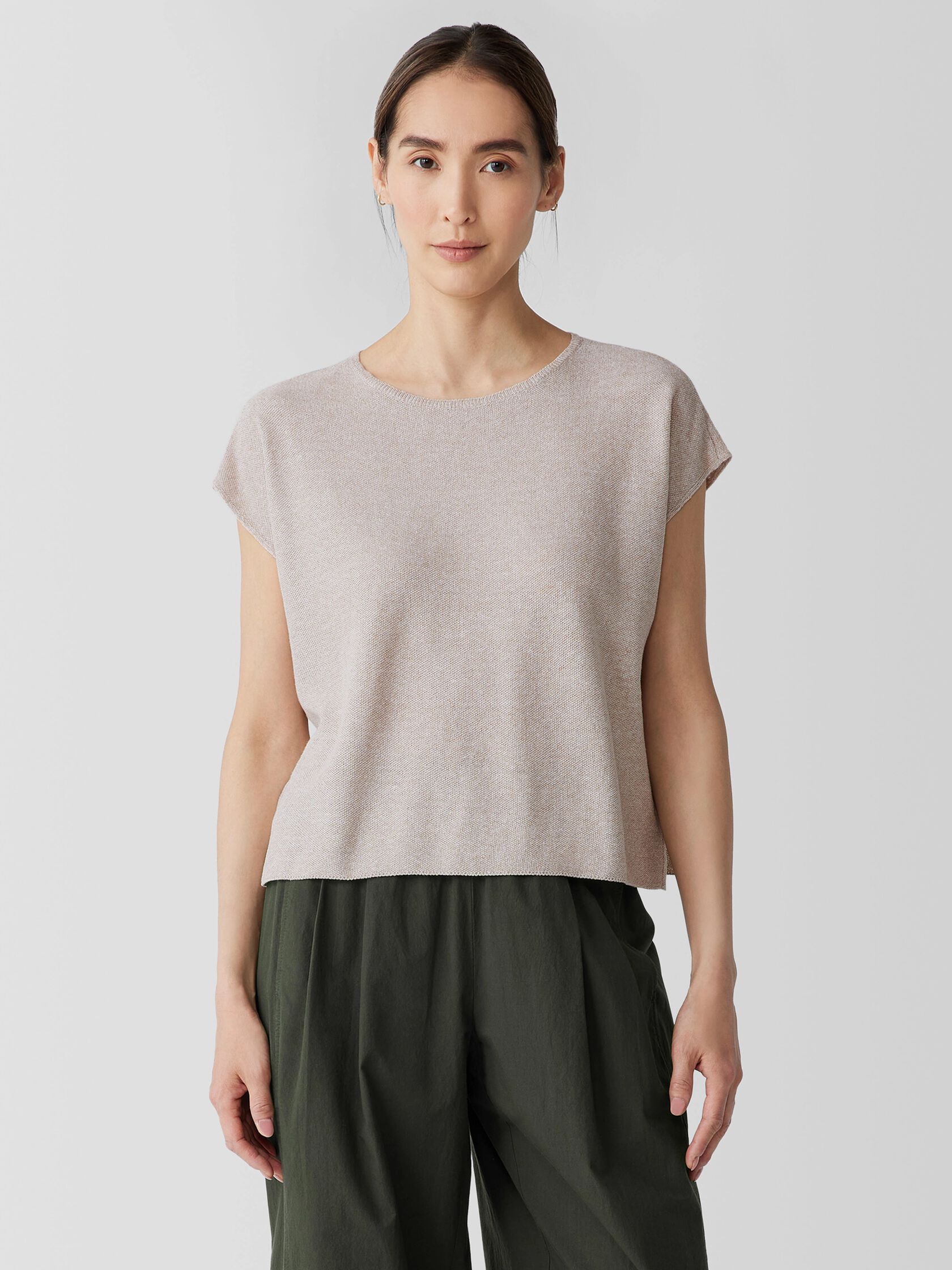 Organic Linen Cotton Square Top