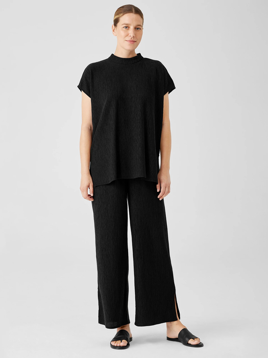 Woven Plisse Straight Pant