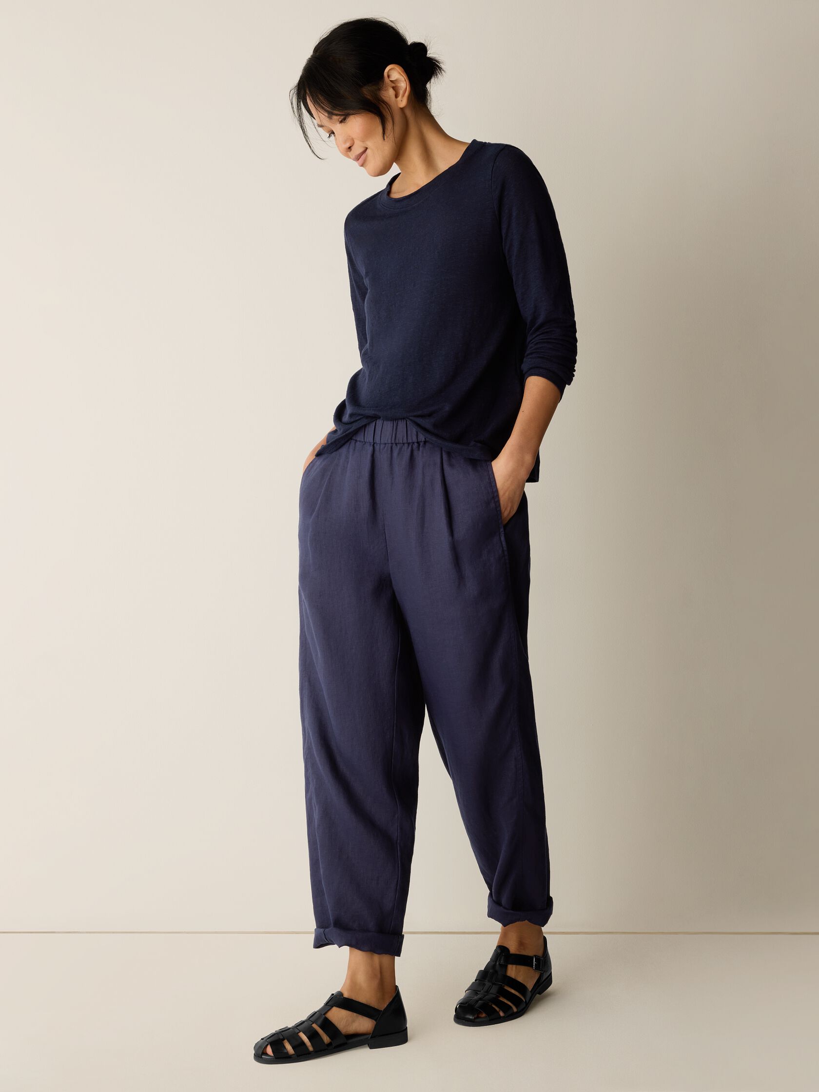 Organic Linen Jersey Long-Sleeve Tee