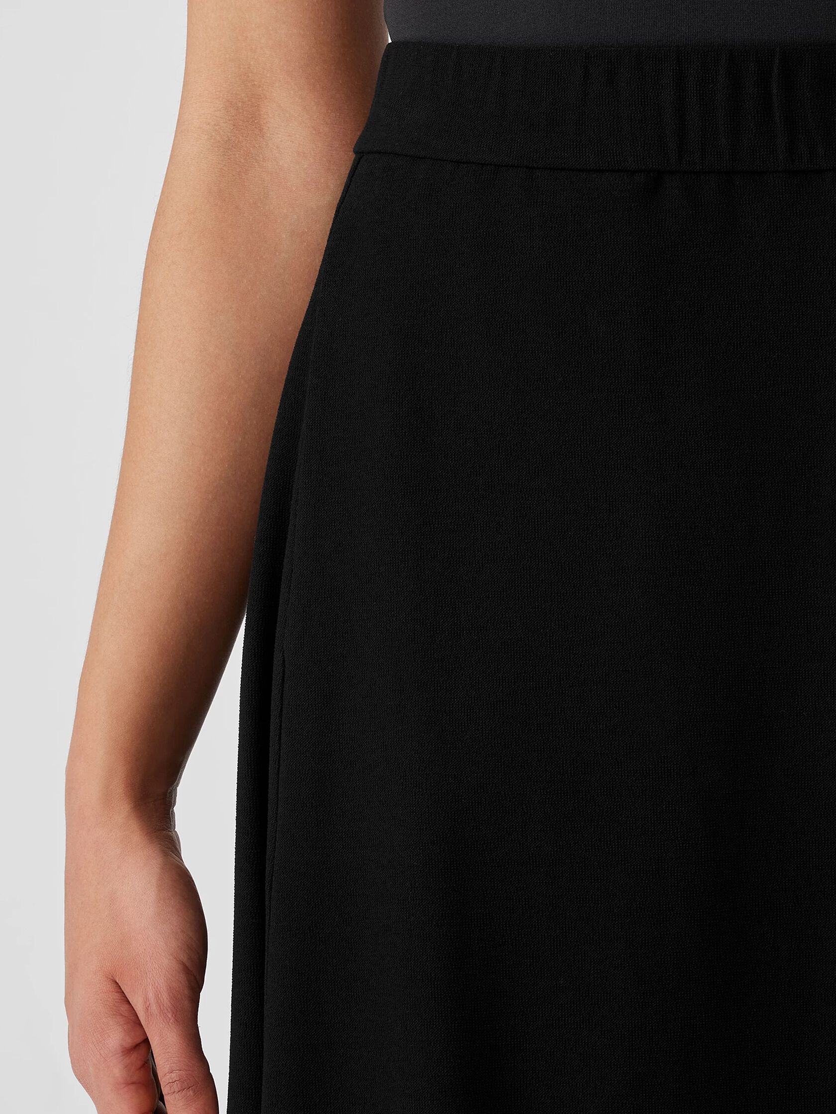 Washable Stretch Crepe Lantern Skirt