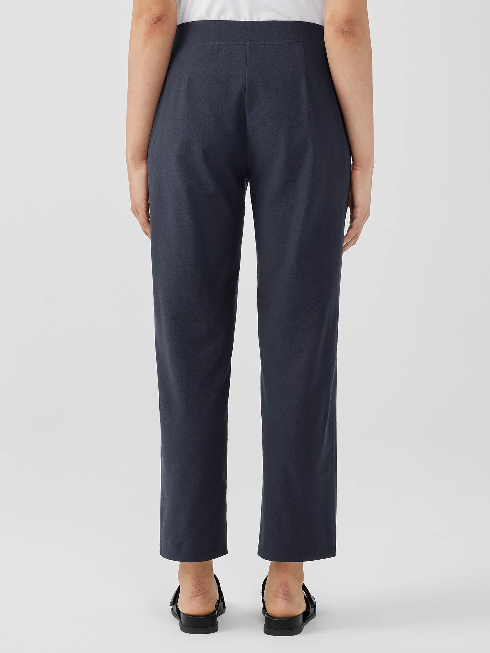 Washable Stretch Crepe Straight Pant