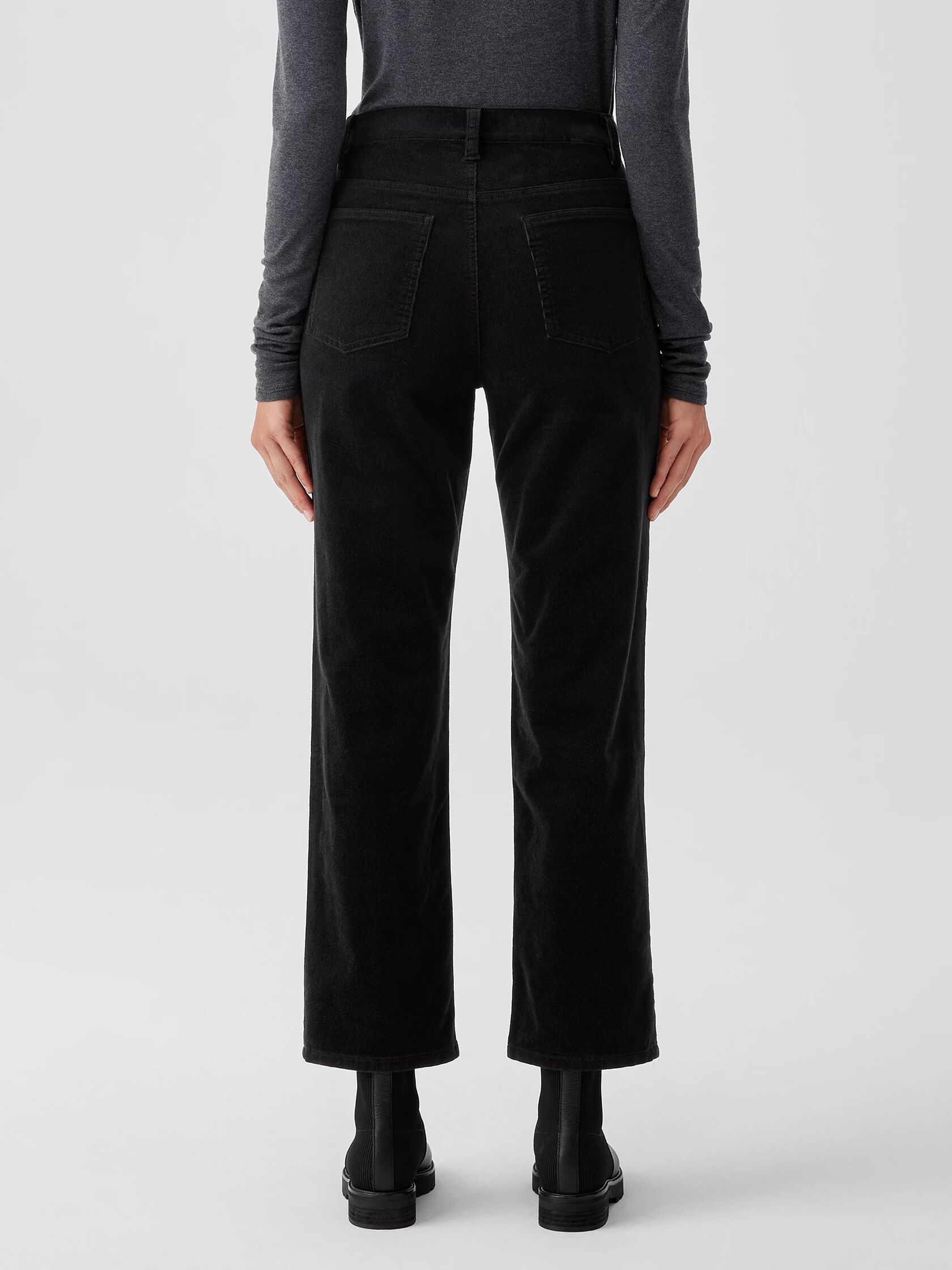 Organic Cotton Stretch Corduroy Straight Pant