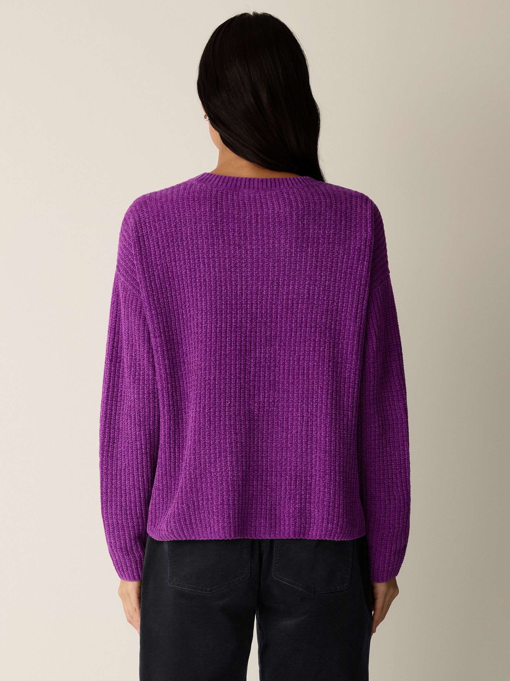 Organic Cotton Chenille Crew Neck Top
