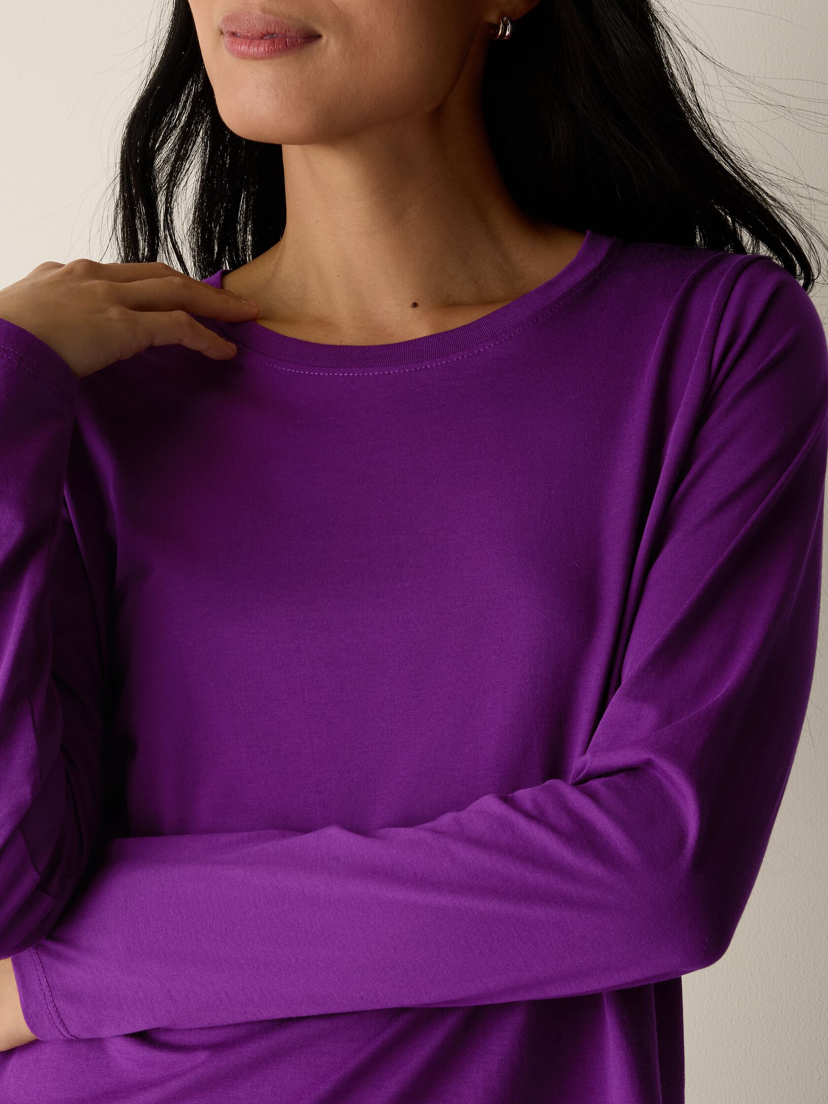 Organic Pima Cotton Jersey Long-Sleeve Tee