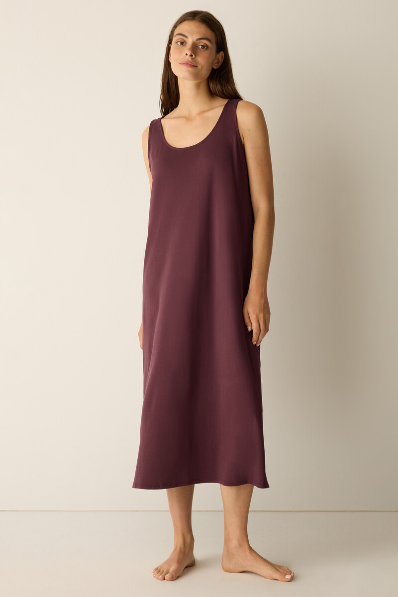 Organic Cotton Interlock Scoop Neck Sleep Dress Organic Cotton Interlock Scoop Neck Sleep Dress