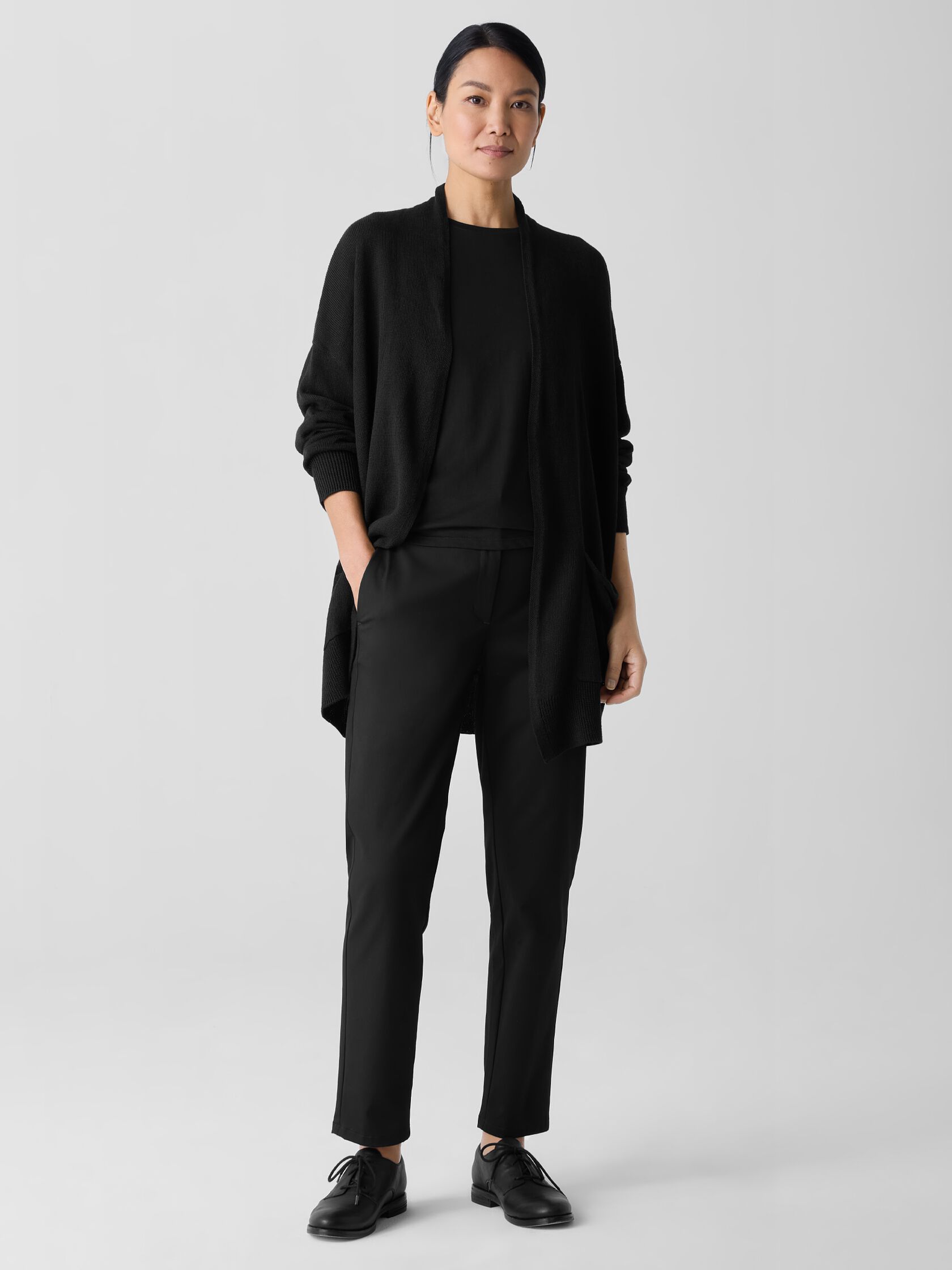 Organic Linen Cotton Cord Long Cardigan