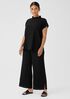 Woven Plissé Wide-Leg Pant