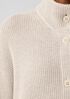 Peruvian Organic Cotton High Collar Cardigan
