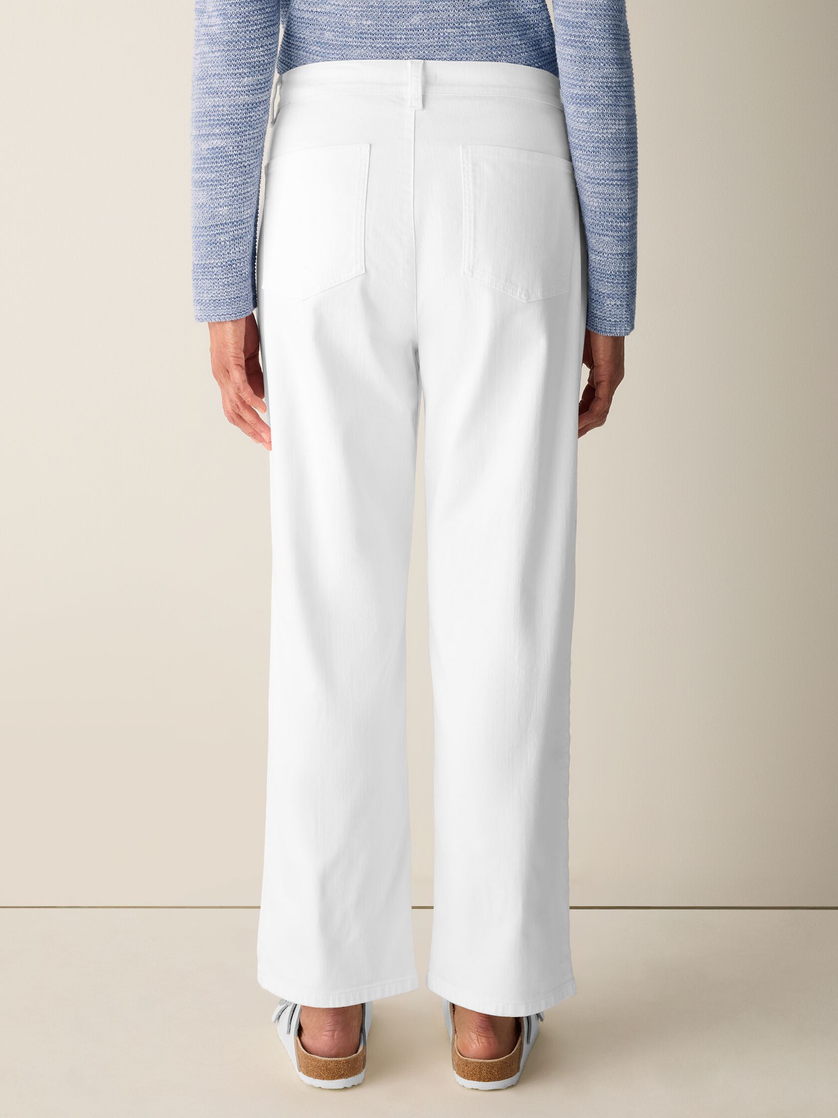 Garment-Dyed Organic Cotton Denim Straight Jean