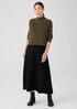 Merino Cropped Turtleneck Top in Regenerative Wool