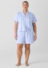 Organic Cotton Interlock Notch Collar Sleep Shirt