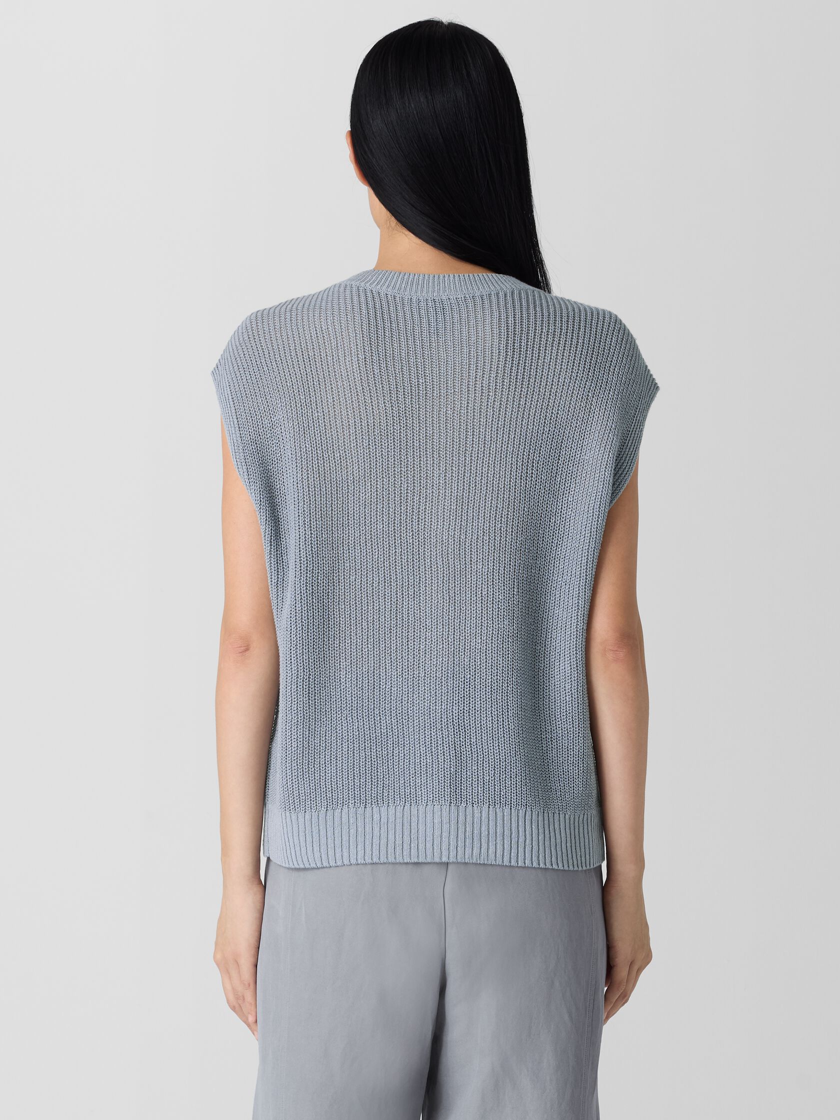 Organic Linen Cotton Cord Vest