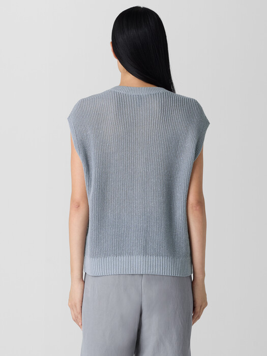 Organic Linen Cotton Cord Vest