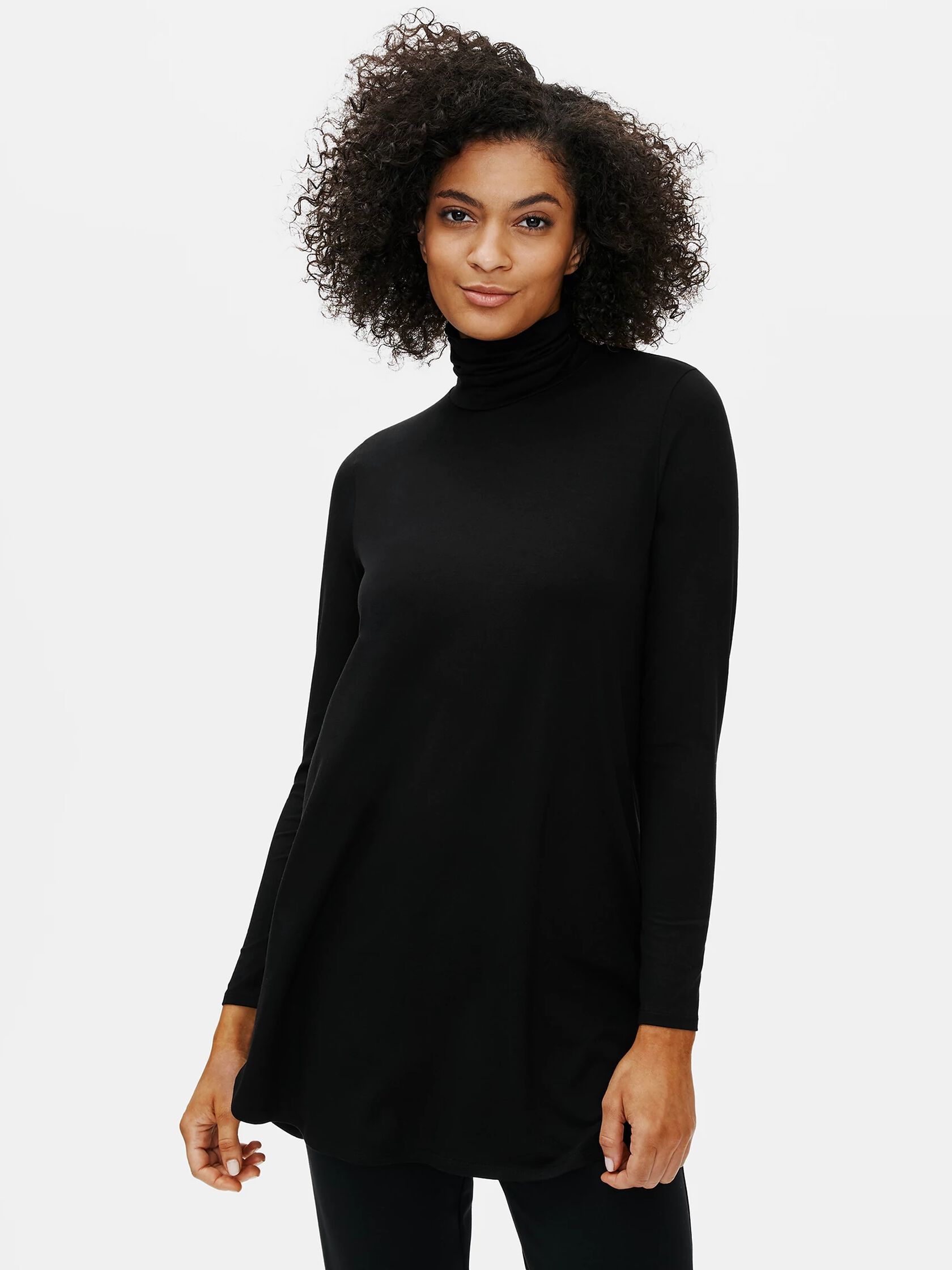 Fine Jersey Turtleneck Tunic
