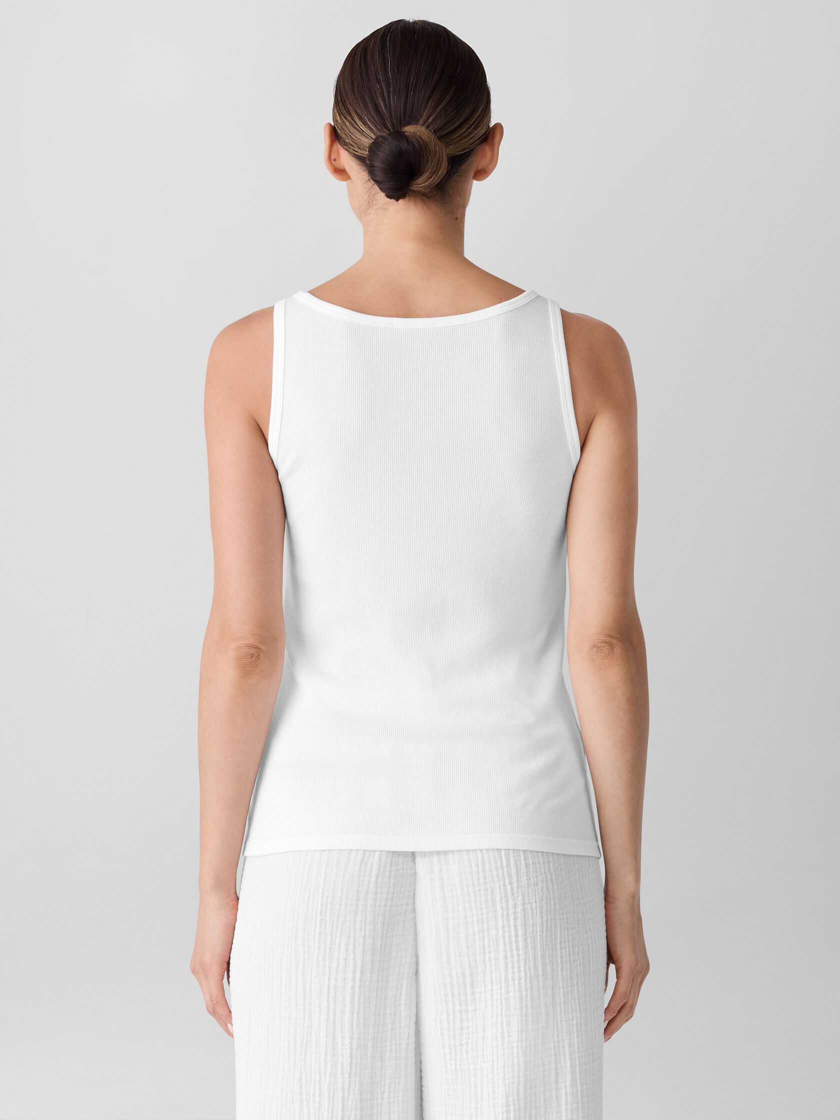 Organic Cotton Stretch Rib Slim Tank